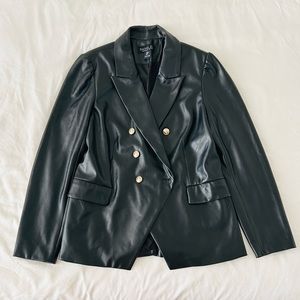 Rachel Zoe Black Leather Blazer